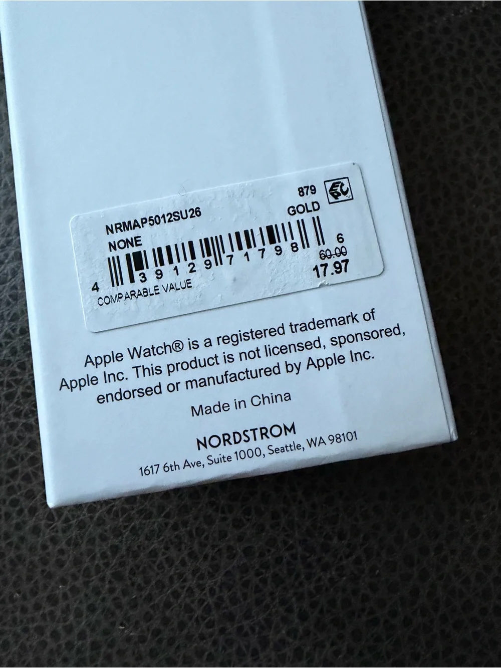NIB/NWT Nordstrom Rack Gold Link Metal Stretch Watch Band